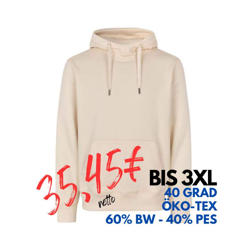 ARBEITS-HOODIE / ARBEITSPULLOVER HERREN | CORE 636 von ID / Farbe: off-white / 60% BAUMWOLLE 40% POLYESTER | MEIN-KASACK.de - KASACK - KASACKS