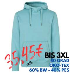 ARBEITS-HOODIE / ARBEITSPULLOVER HERREN | CORE 636 von ID / Farbe: altaqua / 60% BAUMWOLLE 40% POLYESTER