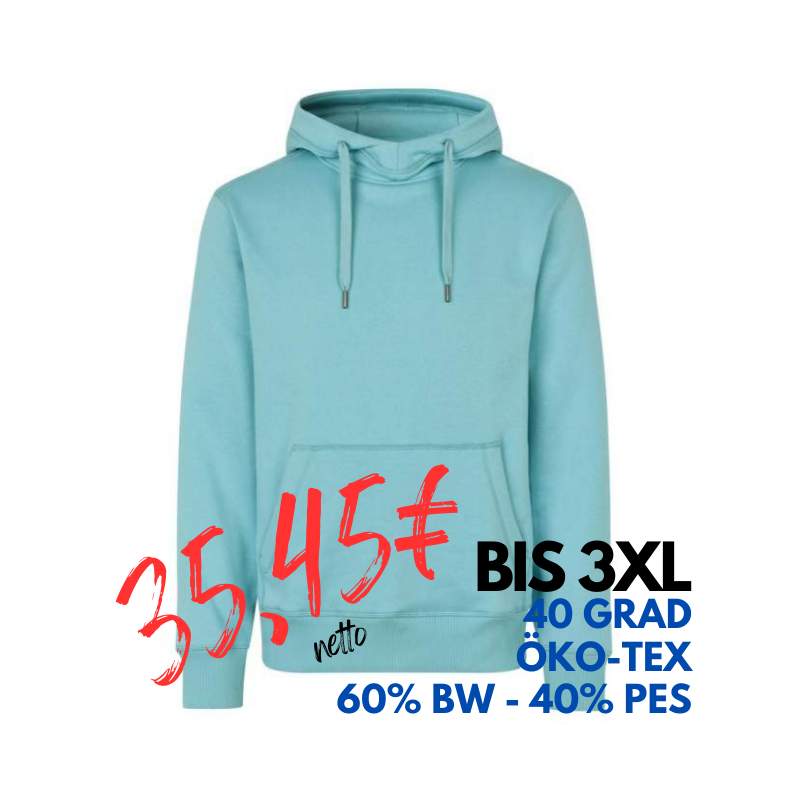 ARBEITS-HOODIE / ARBEITSPULLOVER HERREN | CORE 636 von ID / Farbe: altaqua / 60% BAUMWOLLE 40% POLYESTER | MEIN-KASACK.de - KASACK - KASACKS