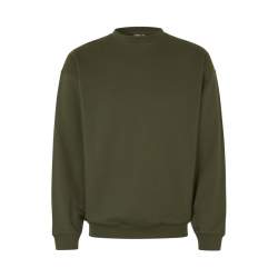 ARBEITS-SWEATSHIRT / ARBEITSPULLOVER HERREN | Classic 600 von ID / Farbe: oliv / 70% BAUMWOLLE 30% POLYESTER