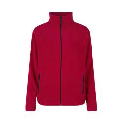 ARBEITSJACKE / FLEECEJACKE DAMEN | Cardigan 805 von ID / Farbe: rot / 100% POLYESTER