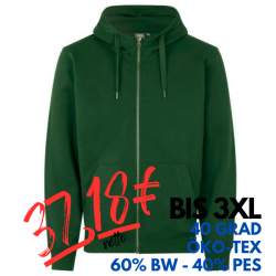 ARBEITS-HOODIE / ARBEITSPULLOVER HERREN | CORE 638 von ID / Farbe: flaschengrün / 60% BAUMWOLLE 40% POLYESTER