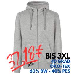 ARBEITS-HOODIE / ARBEITSPULLOVER HERREN | CORE 638 von ID / Farbe: grau meliert / 60% BAUMWOLLE 40% POLYESTER