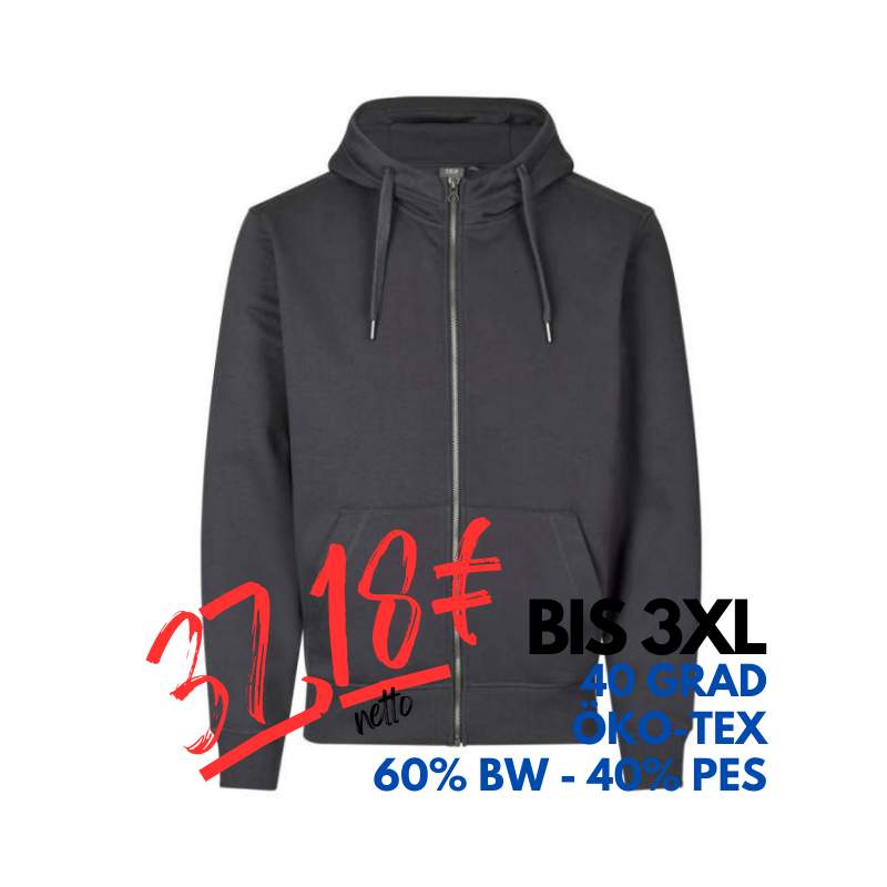 ARBEITS-HOODIE / ARBEITSPULLOVER HERREN | CORE 638 von ID / Farbe: koks / 60% BAUMWOLLE 40% POLYESTER | MEIN-KASACK.de - KASACK - KASACKS