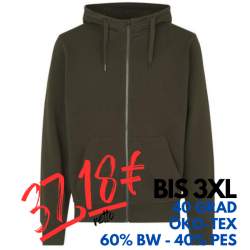 ARBEITS-HOODIE / ARBEITSPULLOVER HERREN | CORE 638 von ID / Farbe: oliv / 60% BAUMWOLLE 40% POLYESTER