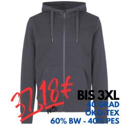 ARBEITS-HOODIE / ARBEITSPULLOVER HERREN | CORE 638 von ID / Farbe: silver grey / 60% BAUMWOLLE 40% POLYESTER