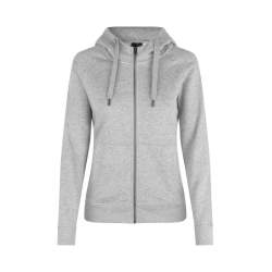 ARBEITS-HOODIE / ARBEITSPULLOVER DAMEN | CORE 639 von ID / Farbe: grau meliert / 60% BAUMWOLLE 40% POLYESTER