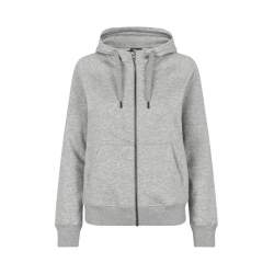 ARBEITS-HOODIE / ARBEITSPULLOVER DAMEN | CORE 639 von ID / Farbe: altgrau meliert / 60% BAUMWOLLE 40% POLYESTER