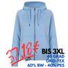 ARBEITS-HOODIE / ARBEITSPULLOVER DAMEN | CORE 639 von ID / Farbe: hellblau / 60% BAUMWOLLE 40% POLYESTER