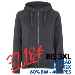 ARBEITS-HOODIE / ARBEITSPULLOVER DAMEN | CORE 639 von ID / Farbe: koks / 60% BAUMWOLLE 40% POLYESTER