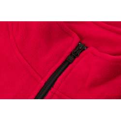 ARBEITSJACKE / FLEECEJACKE HERREN | Cardigan 803 von ID / Farbe: rot / 100% POLYESTER