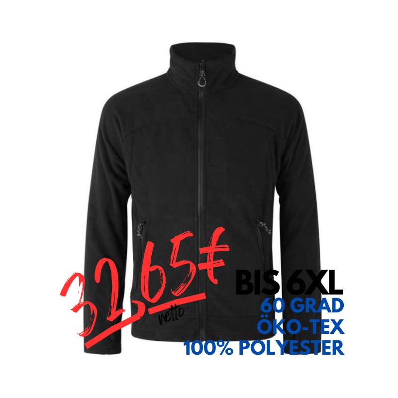 ARBEITSJACKE / FLEECEJACKE HERREN | Zip'n'Mix 806 von ID / Farbe: schwarz / 100% POLYESTER | MEIN-KASACK.de - KASACK - KASACKS