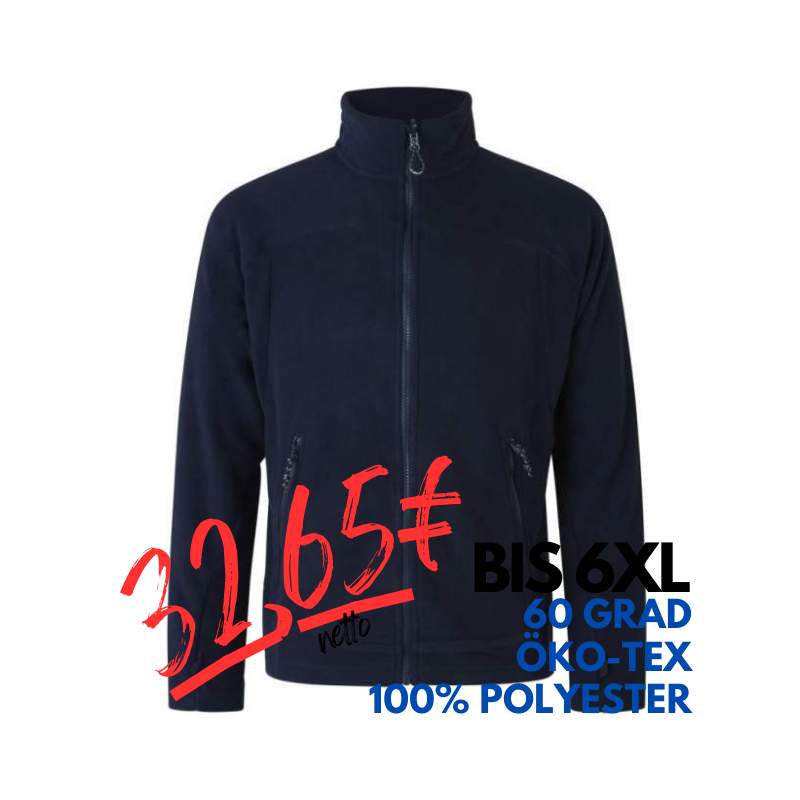 ARBEITSJACKE / FLEECEJACKE HERREN | Zip'n'Mix 806 von ID / Farbe: navy / 100% POLYESTER | MEIN-KASACK.de - KASACK - KASACKS