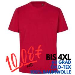 ARBEITS-T-SHIRT HERREN | 552 von ID / Farbe: rot / 100% BAUMWOLLE