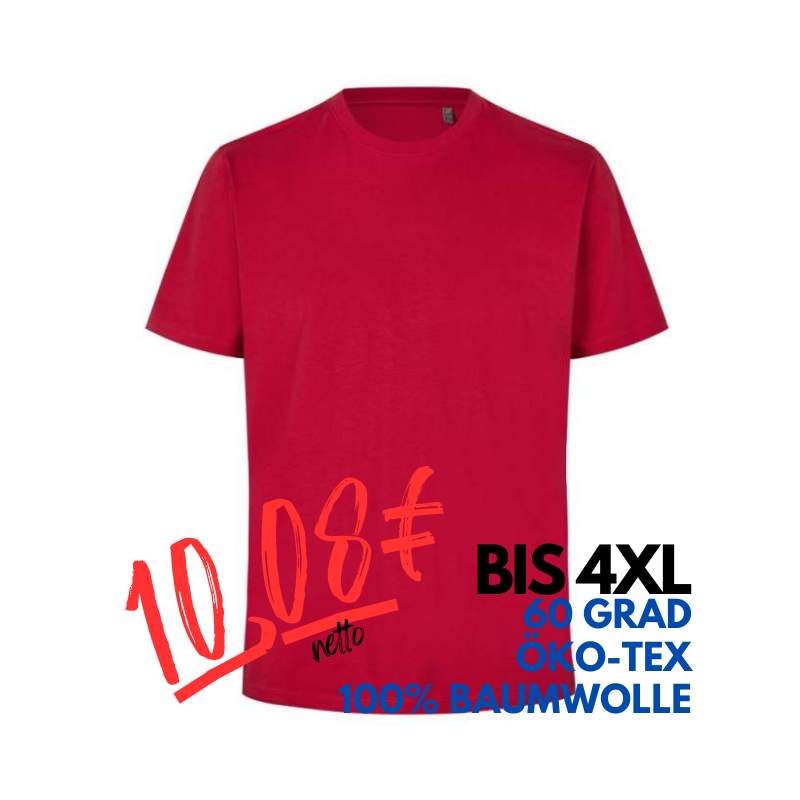 ARBEITS-T-SHIRT HERREN | 552 von ID / Farbe: rot / 100% BAUMWOLLE | MEIN-KASACK.de - KASACK - KASACKS