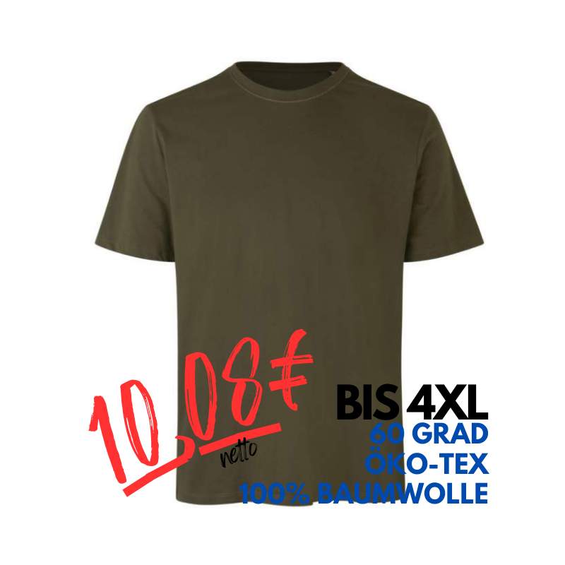 ARBEITS-T-SHIRT HERREN | 552 von ID / Farbe: oliv / 100% BAUMWOLLE | MEIN-KASACK.de - KASACK - KASACKS