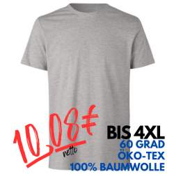 ARBEITS-T-SHIRT HERREN | 552 von ID / Farbe: altgrau meliert / 100% BAUMWOLLE