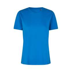 ARBEITS-T-SHIRT DAMEN | 553 von ID / Farbe: azur / 100% BAUMWOLLE