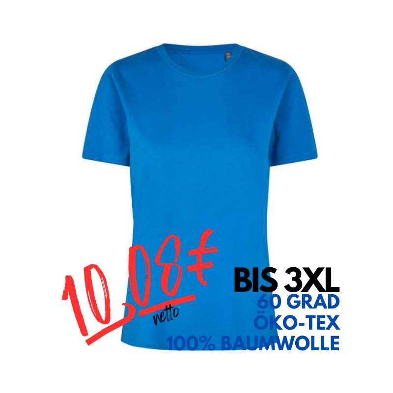 ARBEITS-T-SHIRT DAMEN | 553 von ID / Farbe: azur / 100% BAUMWOLLE | MEIN-KASACK.de - KASACK - KASACKS