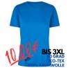 ARBEITS-T-SHIRT DAMEN | 553 von ID / Farbe: azur / 100% BAUMWOLLE