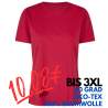 ARBEITS-T-SHIRT DAMEN | 553 von ID / Farbe: rot / 100% BAUMWOLLE