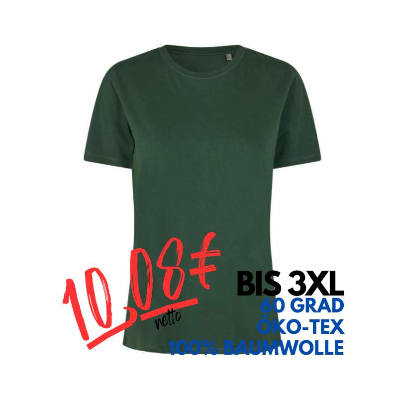 ARBEITS-T-SHIRT DAMEN | 553 von ID / Farbe: flaschengrün / 100% BAUMWOLLE | MEIN-KASACK.de - KASACK - KASACKS