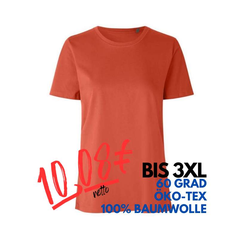 ARBEITS-T-SHIRT DAMEN | 553 von ID / Farbe: coral / 100% BAUMWOLLE | MEIN-KASACK.de - KASACK - KASACKS