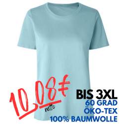 ARBEITS-T-SHIRT DAMEN | 553 von ID / Farbe: altaqua / 100% BAUMWOLLE