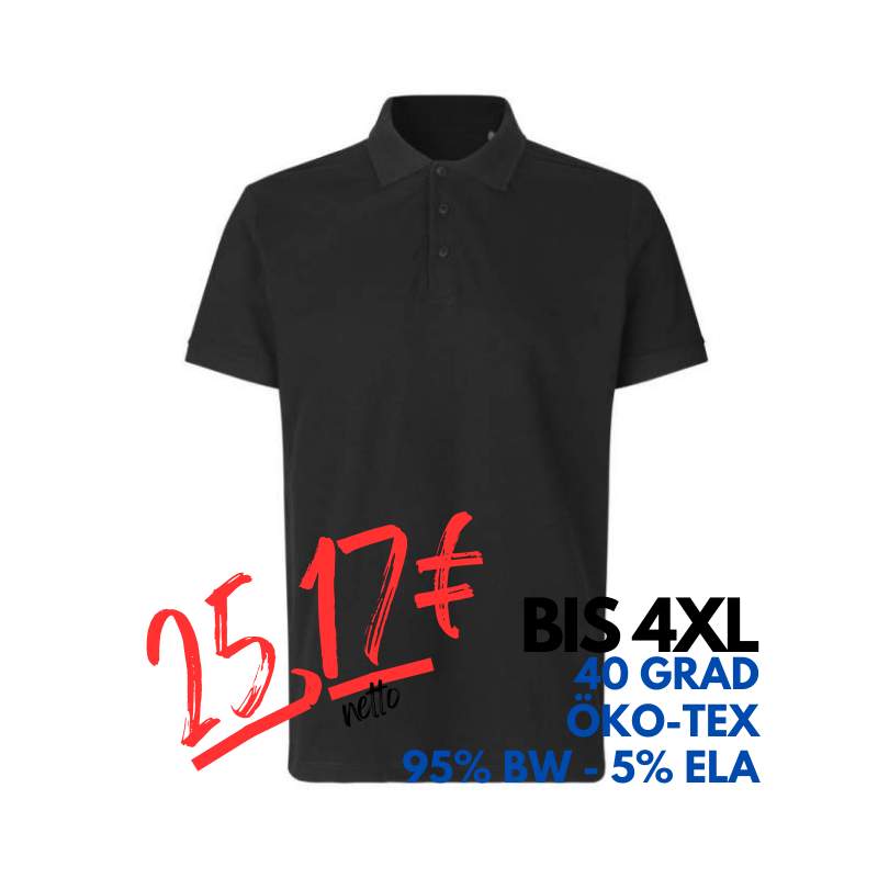 ARBEITS-POLO-SHIRT HERREN | 586 von ID / Farbe: schwarz / 95% BW - 5% ELA | MEIN-KASACK.de - KASACK - KASACKS