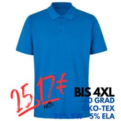 ARBEITS-POLO-SHIRT HERREN | 586 von ID / Farbe: azur / 95% BW - 5% ELA