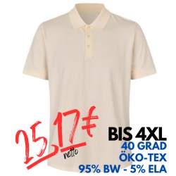 ARBEITS-POLO-SHIRT HERREN | 586 von ID / Farbe: off-white / 95% BW - 5% ELA