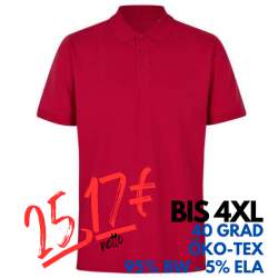 ARBEITS-POLO-SHIRT HERREN | 586 von ID / Farbe: rot / 95% BW - 5% ELA