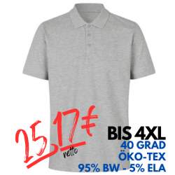 ARBEITS-POLO-SHIRT HERREN | 586 von ID / Farbe:  altgrau meliert / 95% BW - 5% ELA