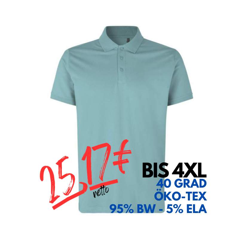 ARBEITS-POLO-SHIRT HERREN | 586 von ID / Farbe: altaqua / 95% BW - 5% ELA | MEIN-KASACK.de - KASACK - KASACKS