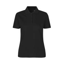 ARBEITS-POLO-SHIRT DAMEN| 587 von ID / Farbe: schwarz / 95% BAUMWOLLE 5% ELASTHAN