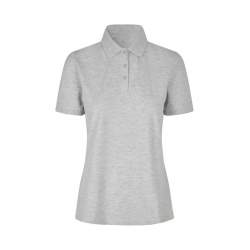 ARBEITS-POLO-SHIRT DAMEN| 587 von ID / Farbe: altgrau meliert / 95% BAUMWOLLE 5% ELASTHAN