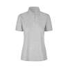 ARBEITS-POLO-SHIRT DAMEN| 587 von ID / Farbe: altgrau meliert / 95% BAUMWOLLE 5% ELASTHAN