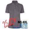 ARBEITS-POLO-SHIRT DAMEN| 587 von ID / Farbe: silver grey / 95% BAUMWOLLE 5% ELASTHAN