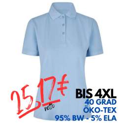 ARBEITS-POLO-SHIRT DAMEN| 587 von ID / Farbe: hellblau / 95% BAUMWOLLE 5% ELASTHAN