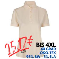 ARBEITS-POLO-SHIRT DAMEN| 587 von ID / Farbe: off-white / 95% BAUMWOLLE 5% ELASTHAN