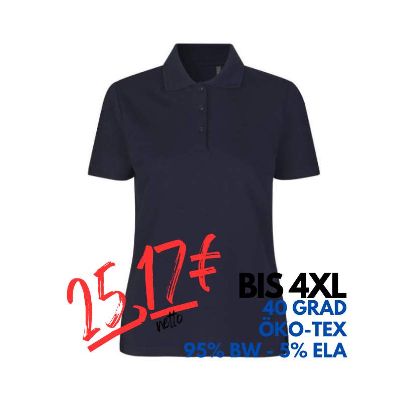 ARBEITS-POLO-SHIRT DAMEN| 587 von ID / Farbe: navy / 95% BAUMWOLLE 5% ELASTHAN | MEIN-KASACK.de - KASACK - KASACKS