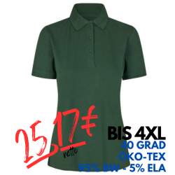 ARBEITS-POLO-SHIRT DAMEN| 587 von ID / Farbe: flaschengrün / 95% BAUMWOLLE 5% ELASTHAN