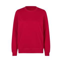 ARBEITS-SWEATSHIRT / ARBEITSPULLOVER DAMEN | 683 von ID / Farbe: rot / 60% BAUMWOLLE 40% POLYESTER