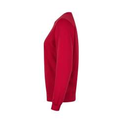 ARBEITS-SWEATSHIRT / ARBEITSPULLOVER DAMEN | 683 von ID / Farbe: rot / 60% BAUMWOLLE 40% POLYESTER