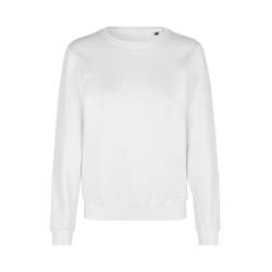 ARBEITS-SWEATSHIRT / ARBEITSPULLOVER DAMEN | 683 von ID / Farbe: weiß / 60% BAUMWOLLE 40% POLYESTER