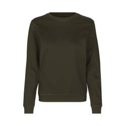 ARBEITS-SWEATSHIRT / ARBEITSPULLOVER DAMEN | 683 von ID / Farbe: oliv / 60% BAUMWOLLE 40% POLYESTER