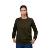 ARBEITS-SWEATSHIRT / ARBEITSPULLOVER DAMEN | 683 von ID / Farbe: oliv / 60% BAUMWOLLE 40% POLYESTER