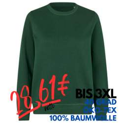 ARBEITS-SWEATSHIRT / ARBEITSPULLOVER DAMEN | 683 von ID / Farbe: flaschengrün / 60% BAUMWOLLE 40% POLYESTER