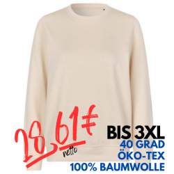 ARBEITS-SWEATSHIRT / ARBEITSPULLOVER DAMEN | 683 von ID / Farbe: off-white / 60% BAUMWOLLE 40% POLYESTER