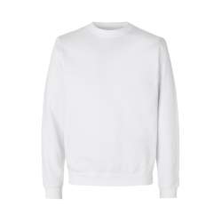 ARBEITS-SWEATSHIRT / ARBEITSPULLOVER HERREN | 682 von ID / Farbe: weiß / 100% BAUMWOLLE